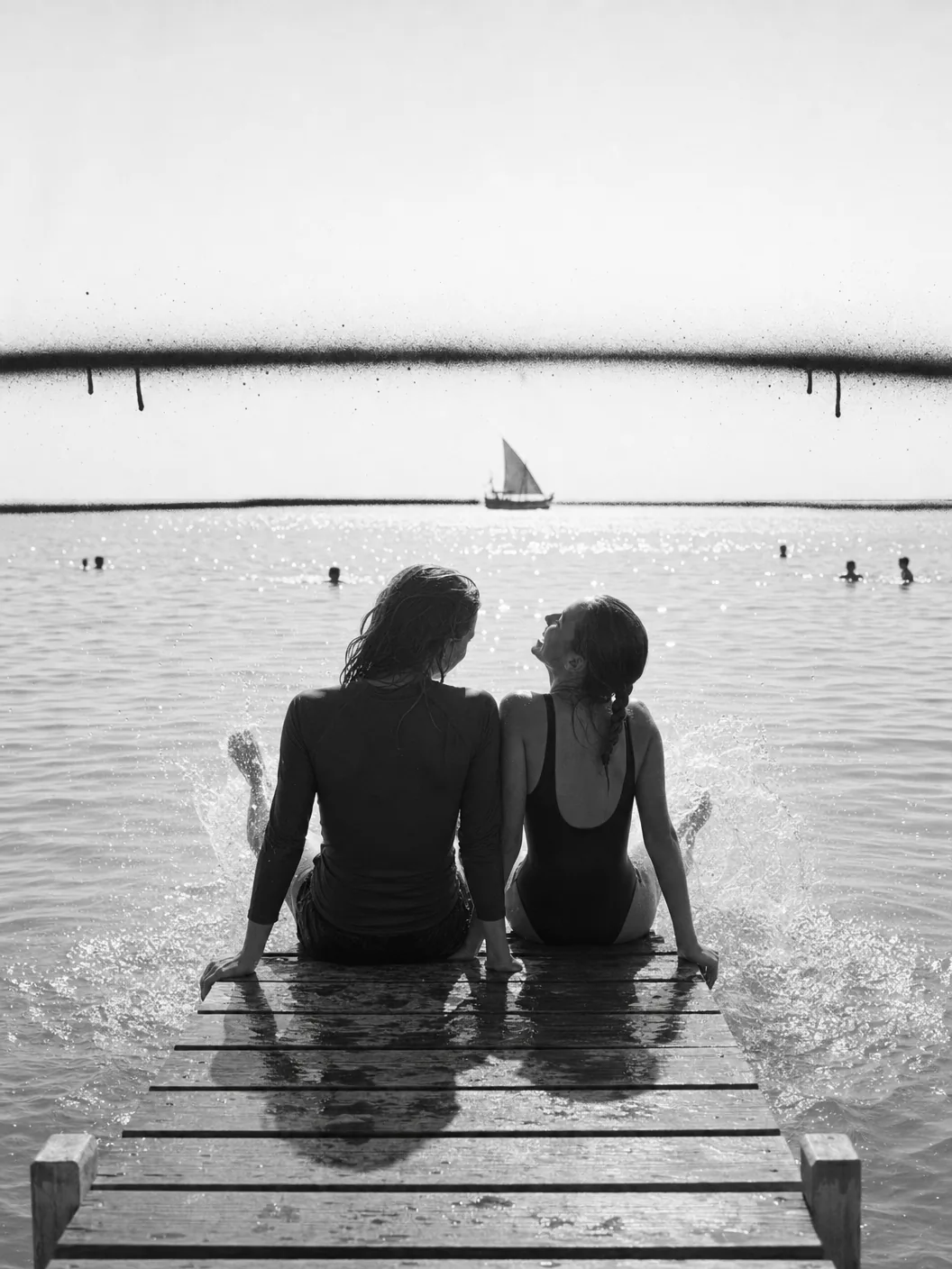 Study for a proposed work: Two bathers in the Gulf